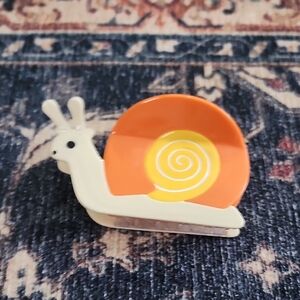 Snail Hair Clip Orange and Yellow
